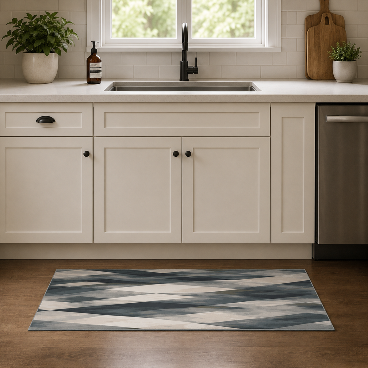 Slate Prism Geometric Rug