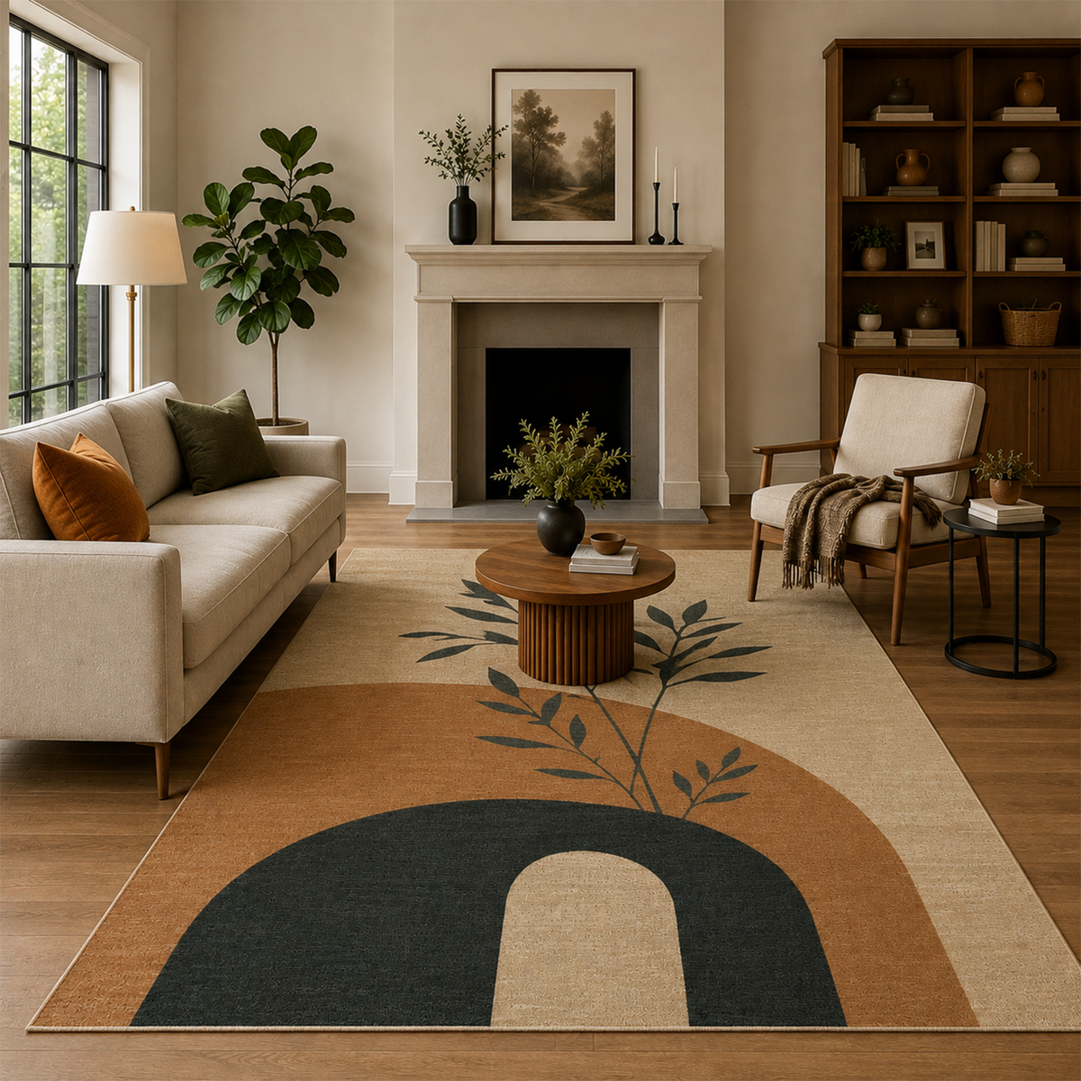 Botanical Arch Silhouette Rug