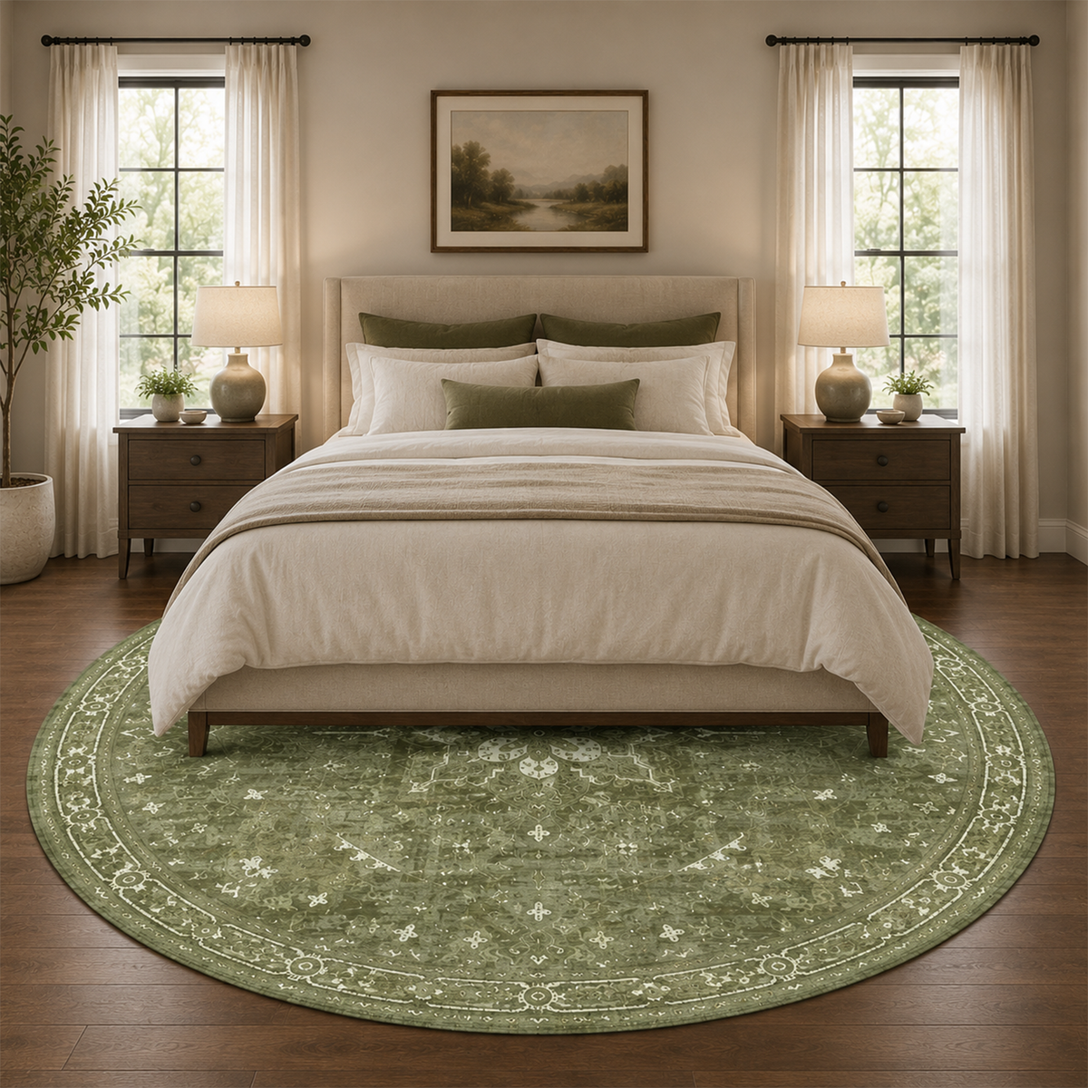 Olive Heritage Medallion Rug