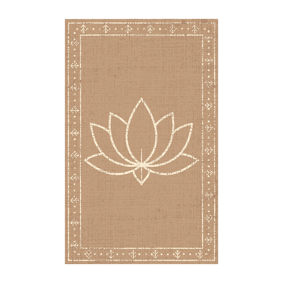 Sand Lotus Border Rug