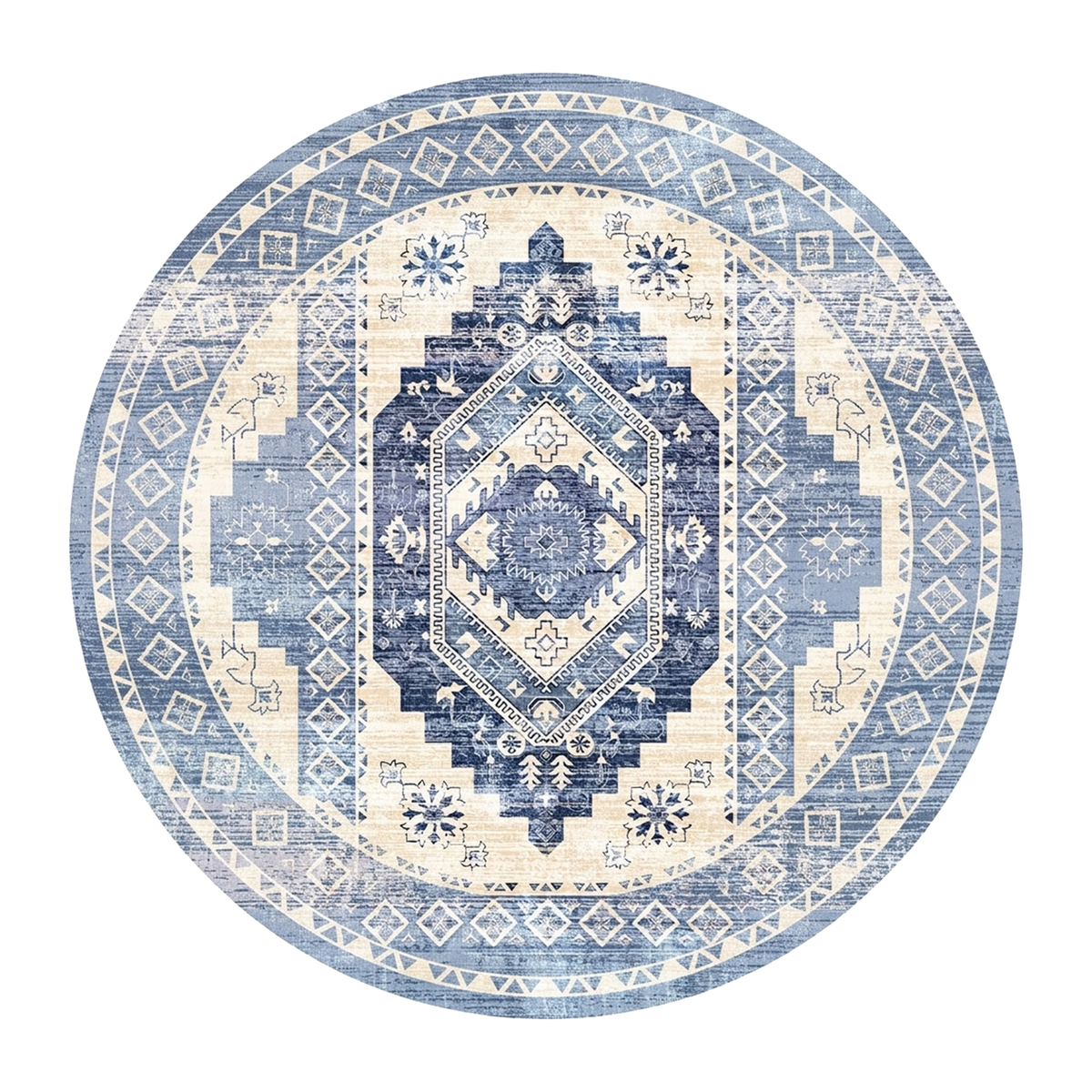 Blue Heritage Geometric Rug
