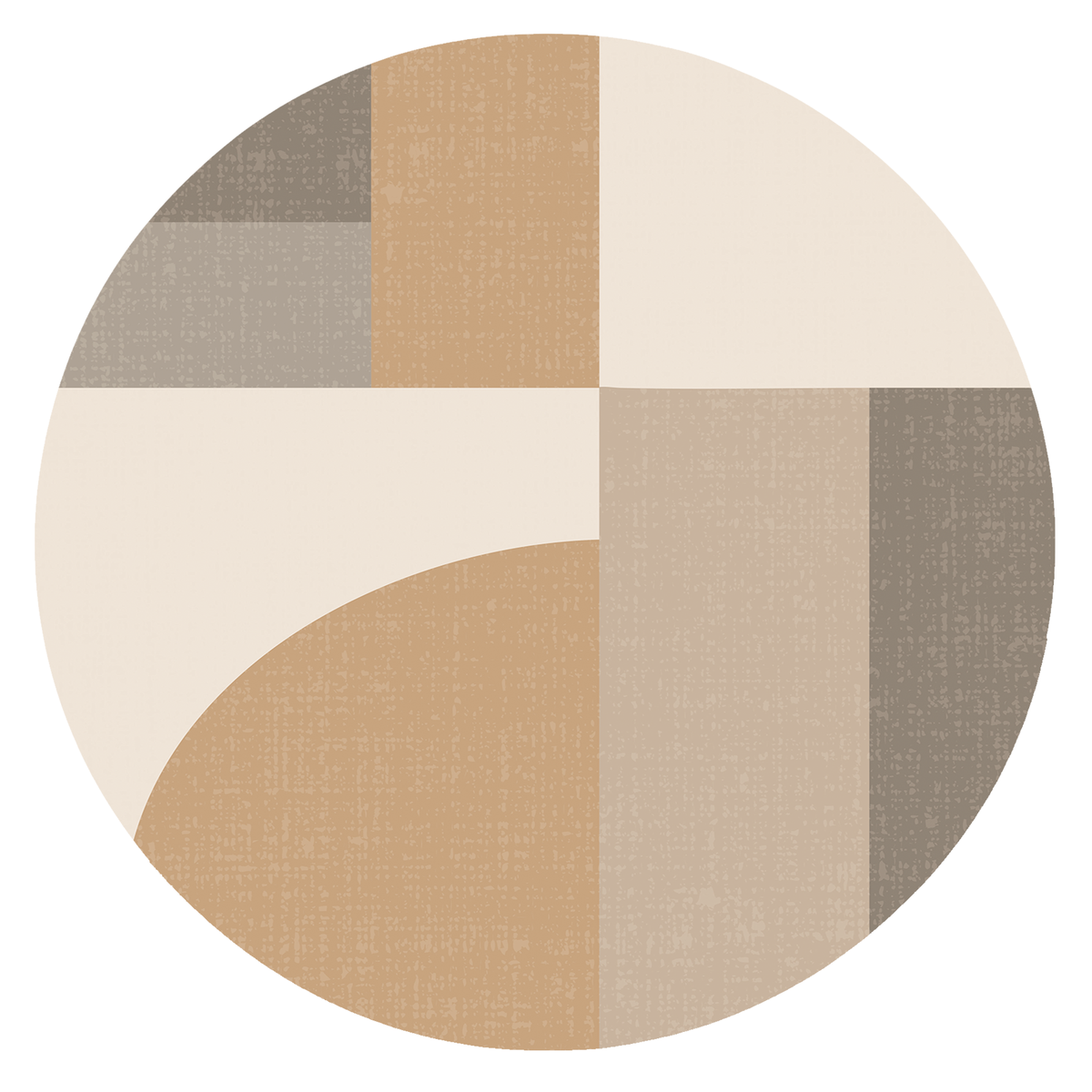 Modern Neutral Curve Rug