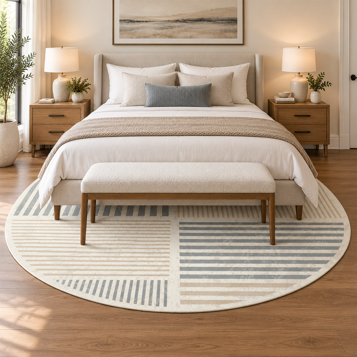 Crosshatch Stripe Rug