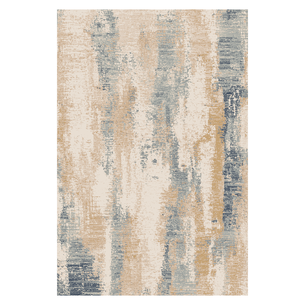 Coastal Blue Abstract Rug