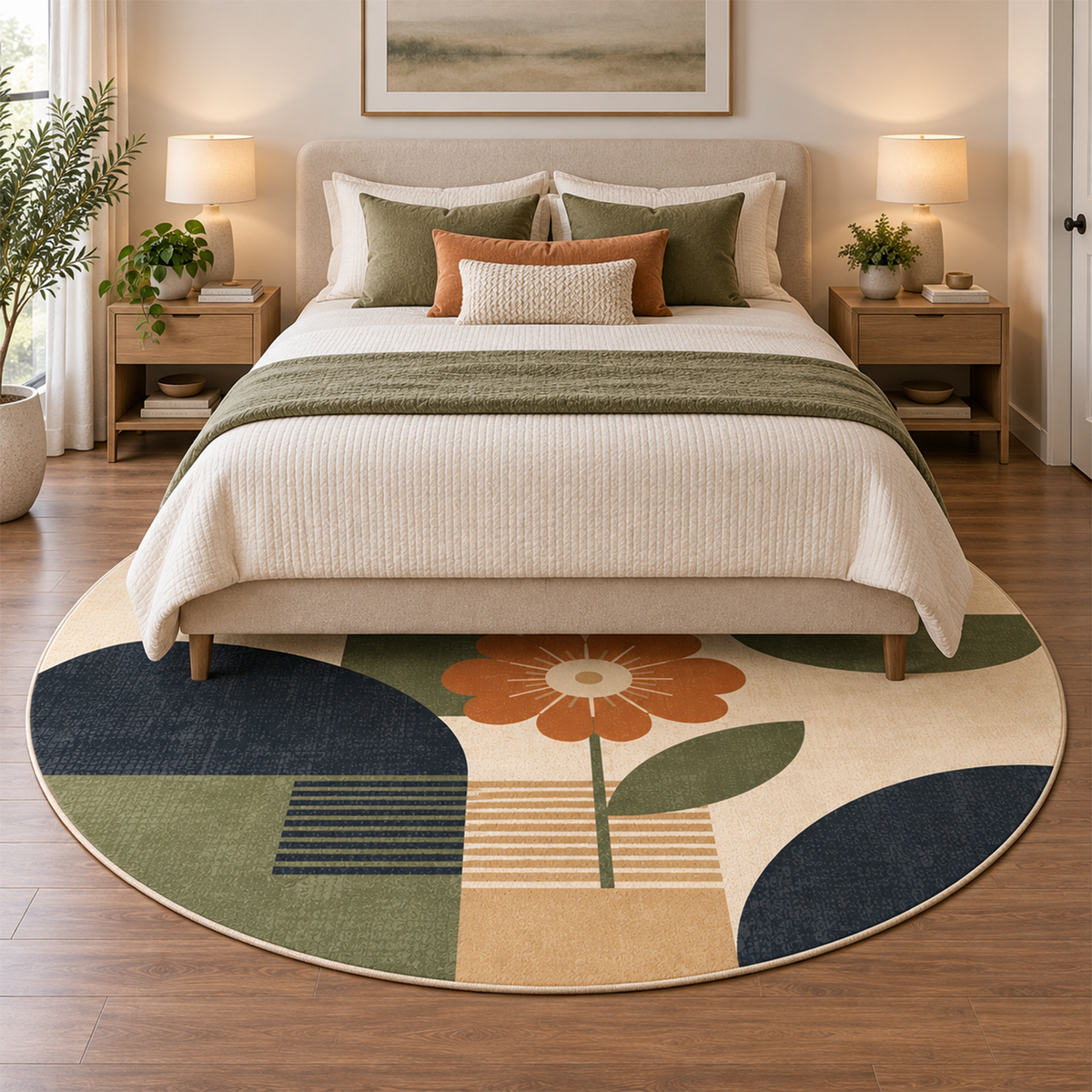 Retro Daisy Garden Rug