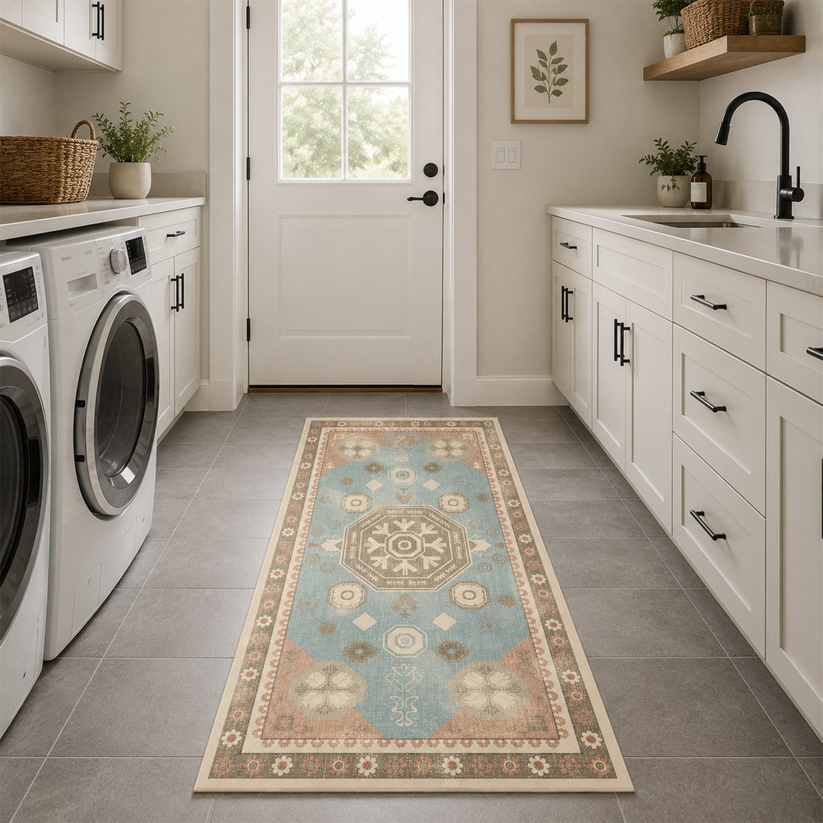 Boho Blue Medallion Rug