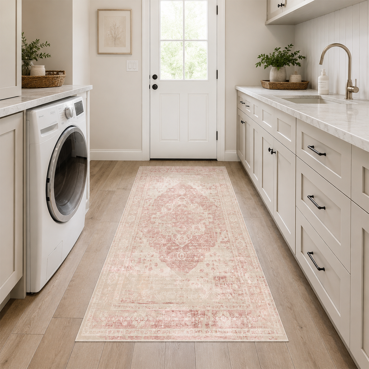 Dusty Rose Medallion Rug