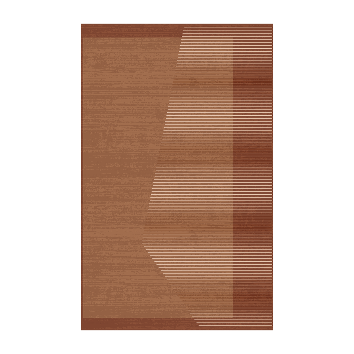 Terracotta Linear Arch Rug