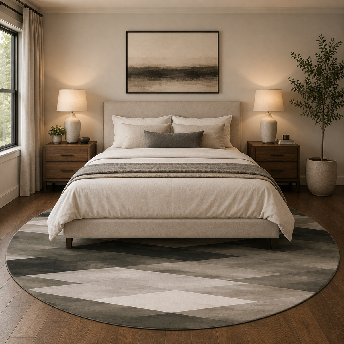 Shadow Weave Geometric Rug
