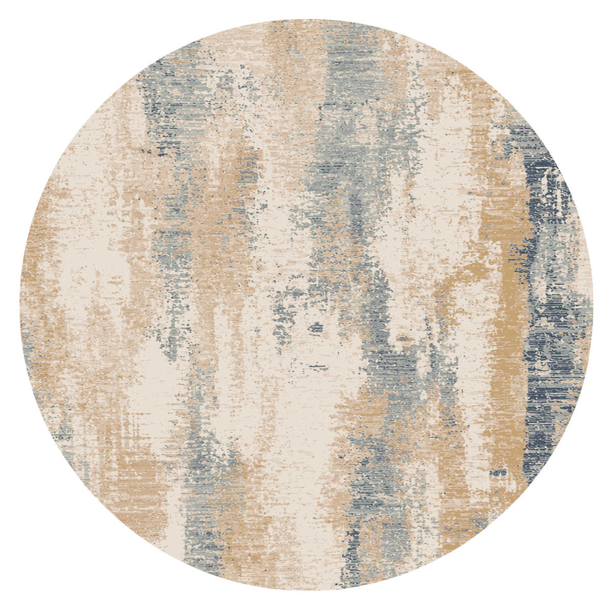 Coastal Blue Abstract Rug