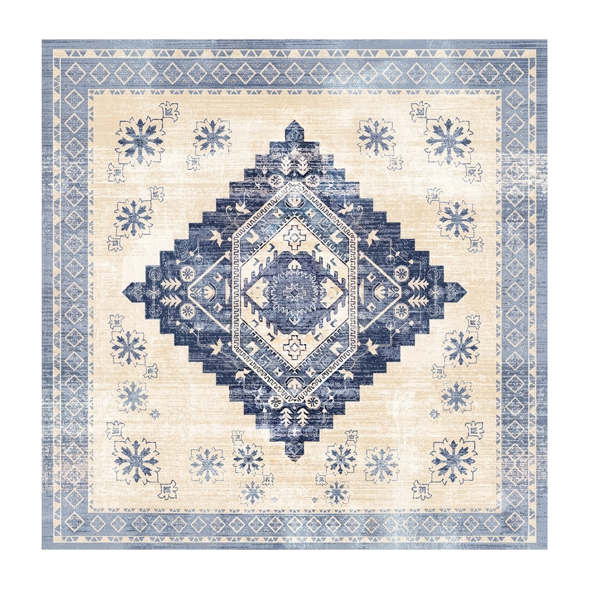 Blue Heritage Geometric Rug