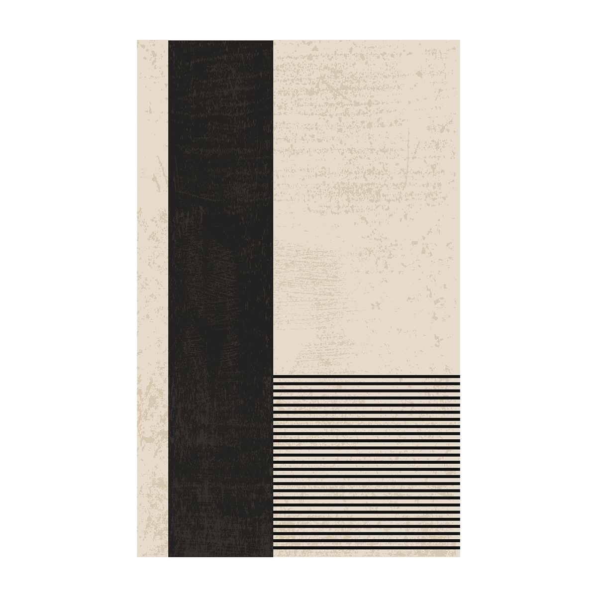 Minimalist Block & Stripe Rug