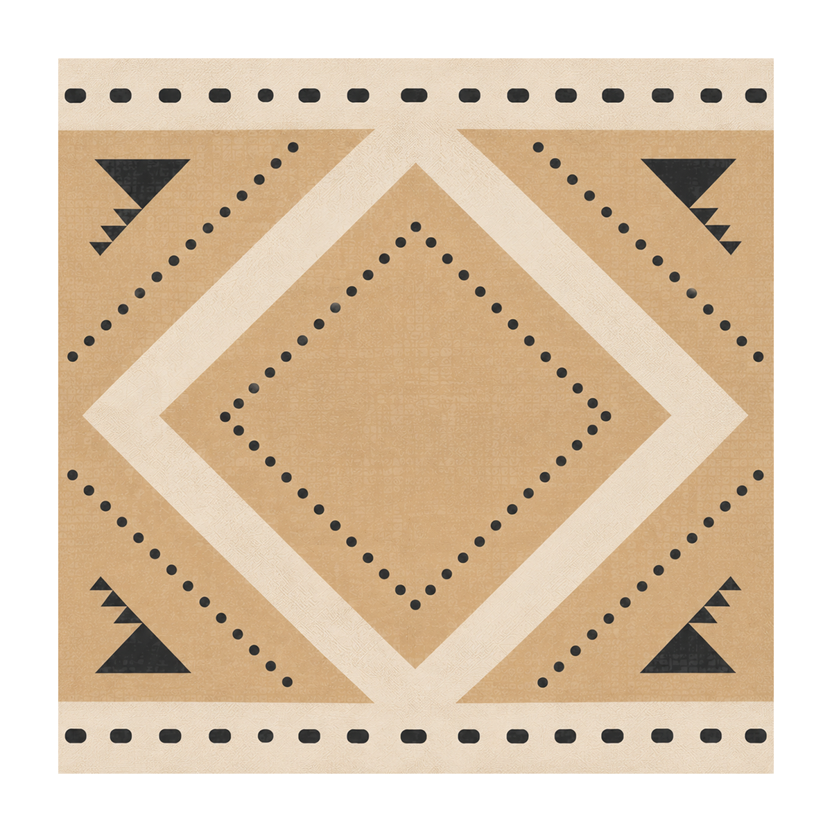 Tribal Diamond Border Rug