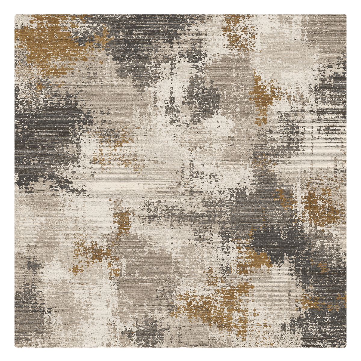 Ochre Stone Abstract Rug