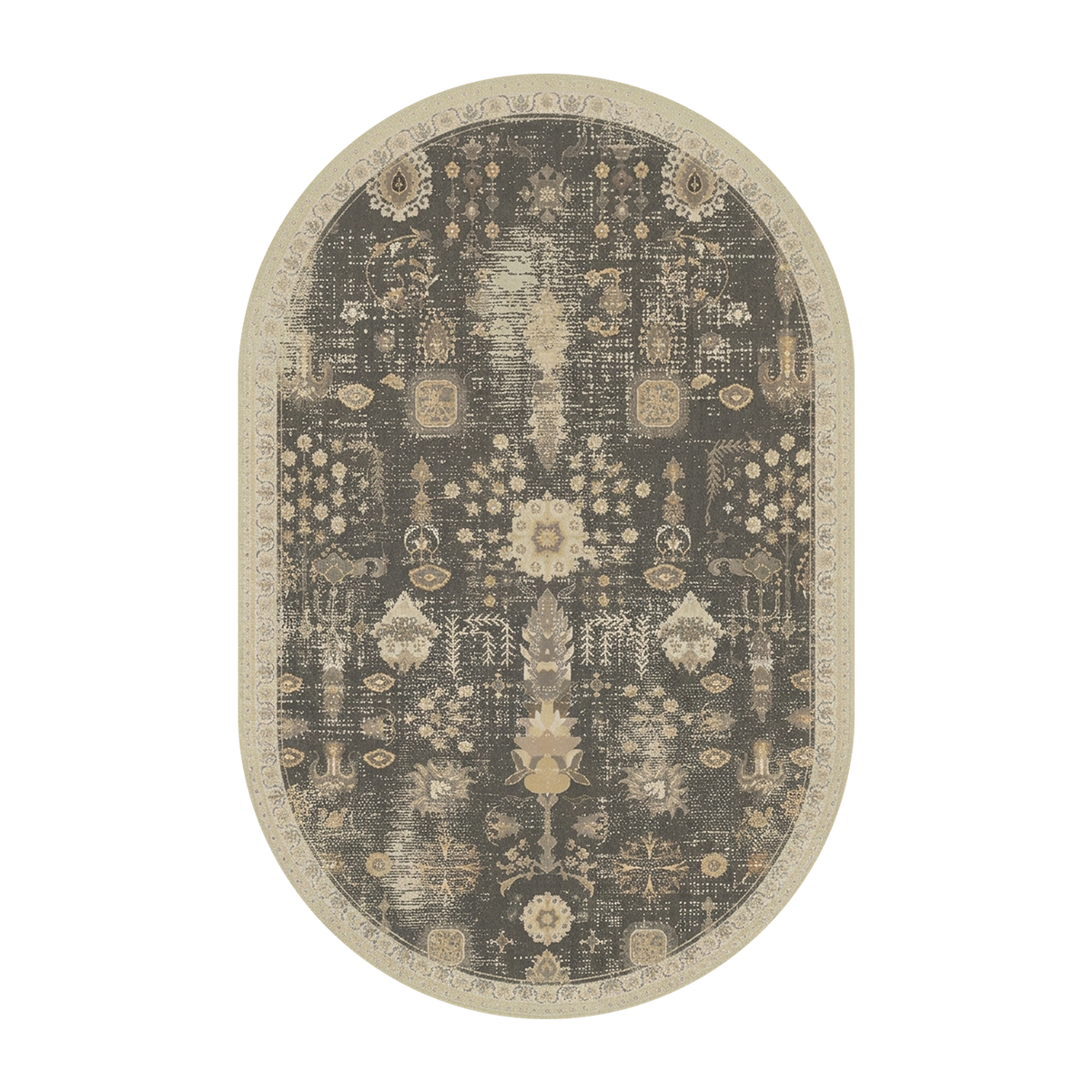 Charcoal Tree of Life Rug