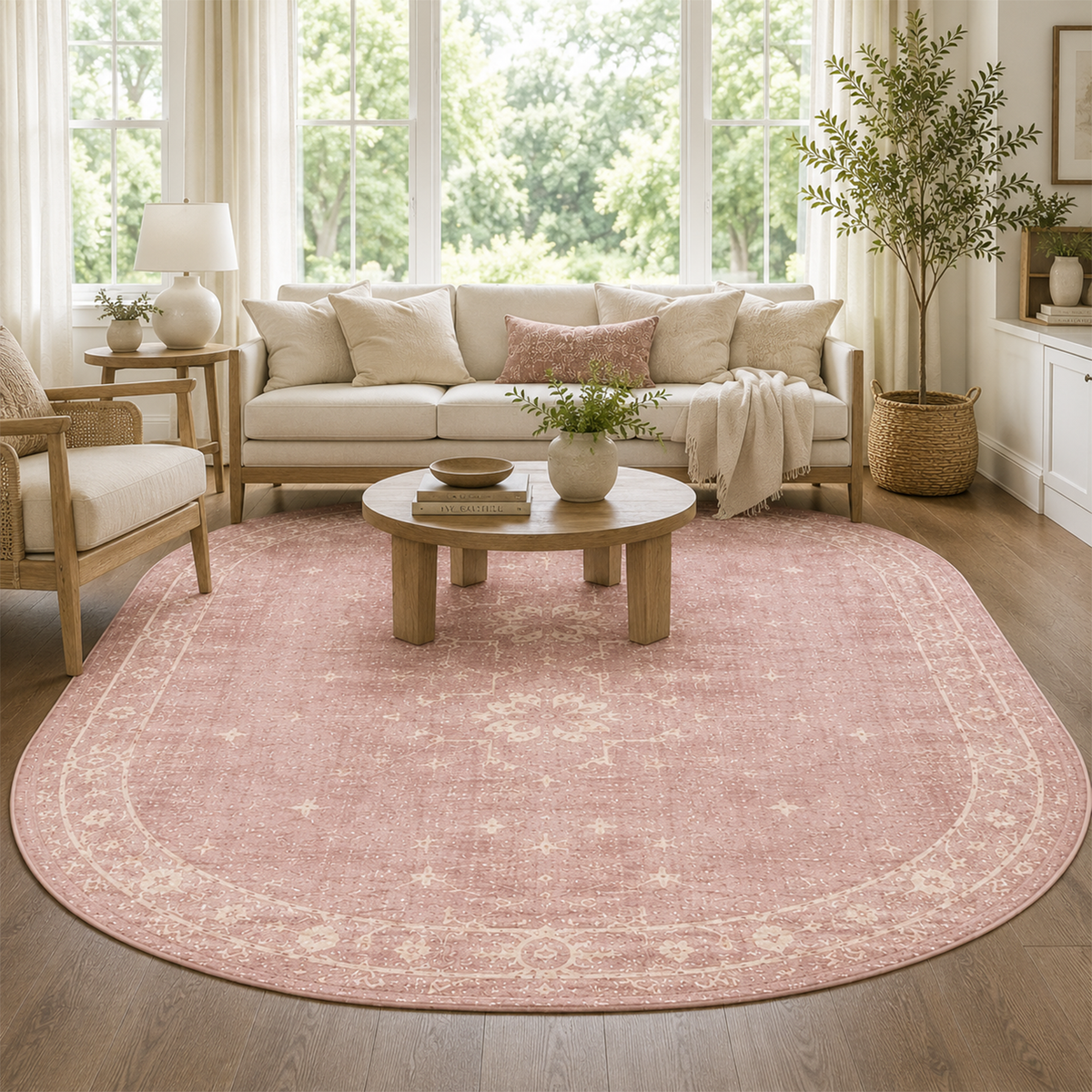 Blush Vintage Medallion Rug