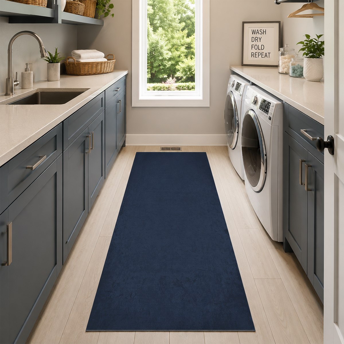 Midnight Navy Textured Area Rug