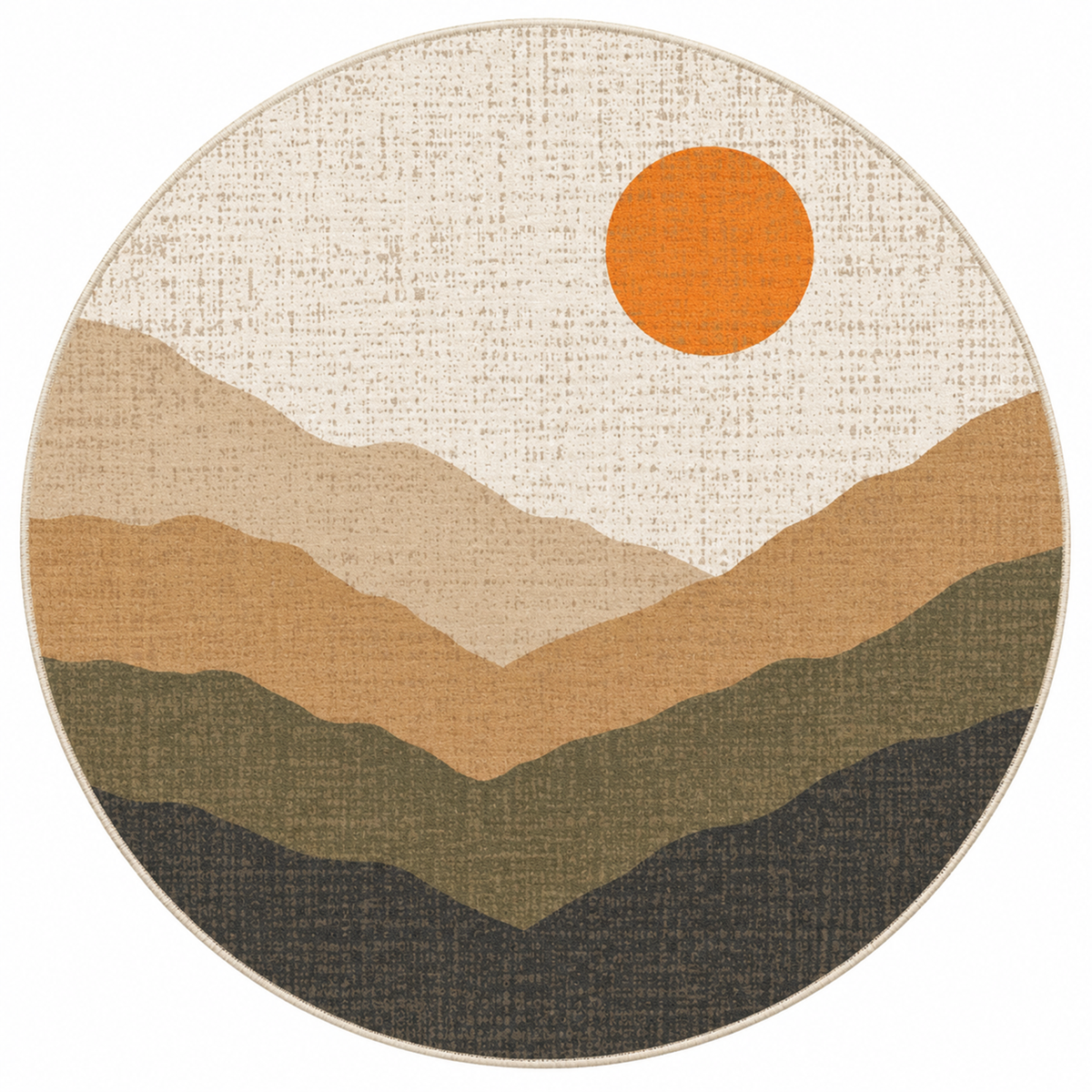 Sunset Mountain Landscape Rug