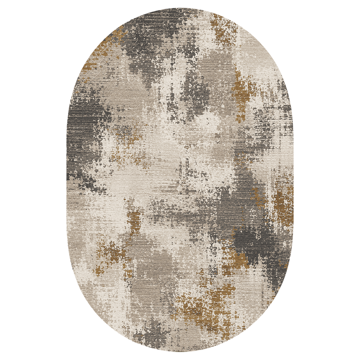 Ochre Stone Abstract Rug