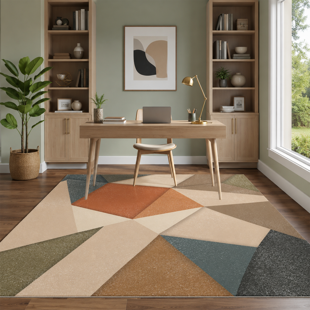Flowing Wave Abstract Rug