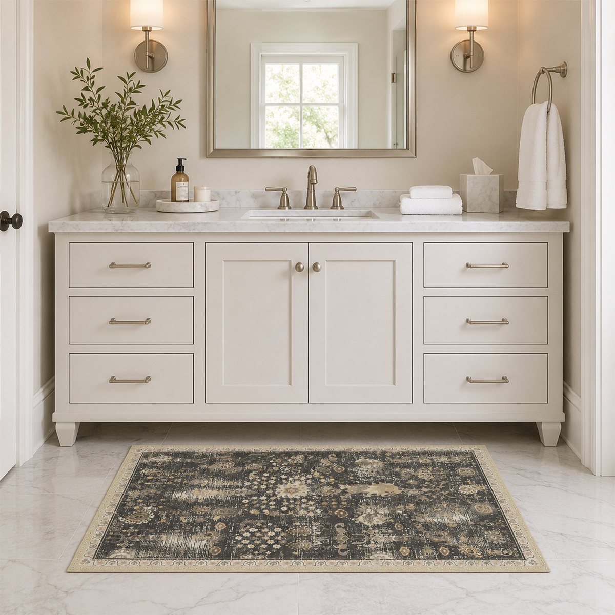Charcoal Tree of Life Rug