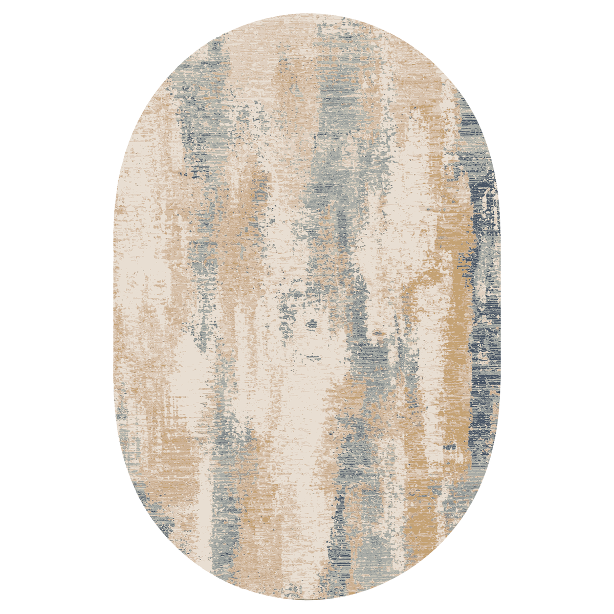 Coastal Blue Abstract Rug