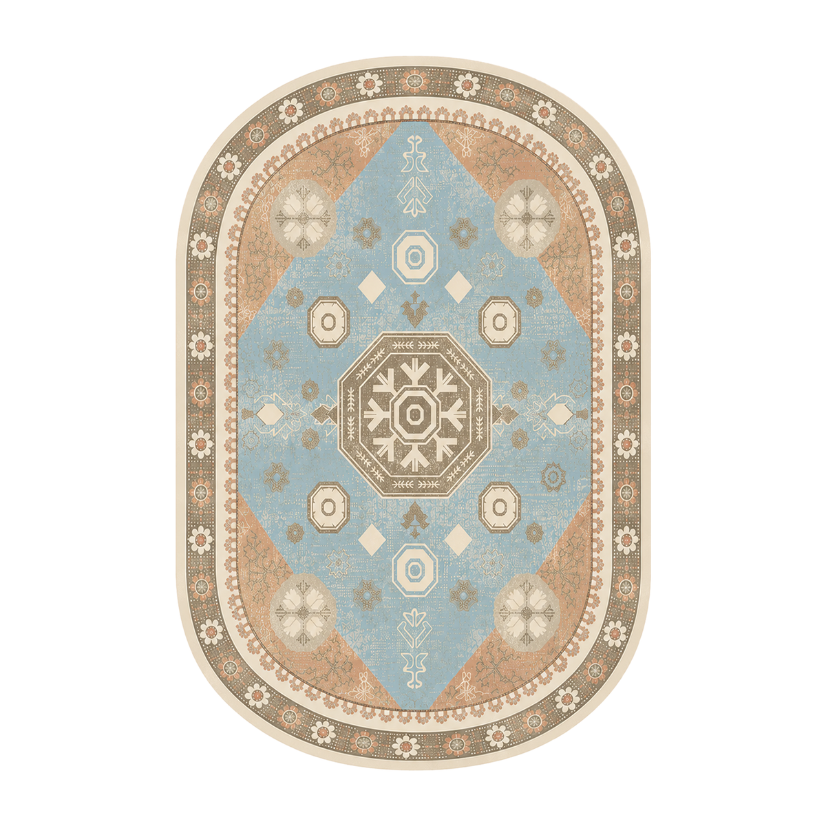 Boho Blue Medallion Rug