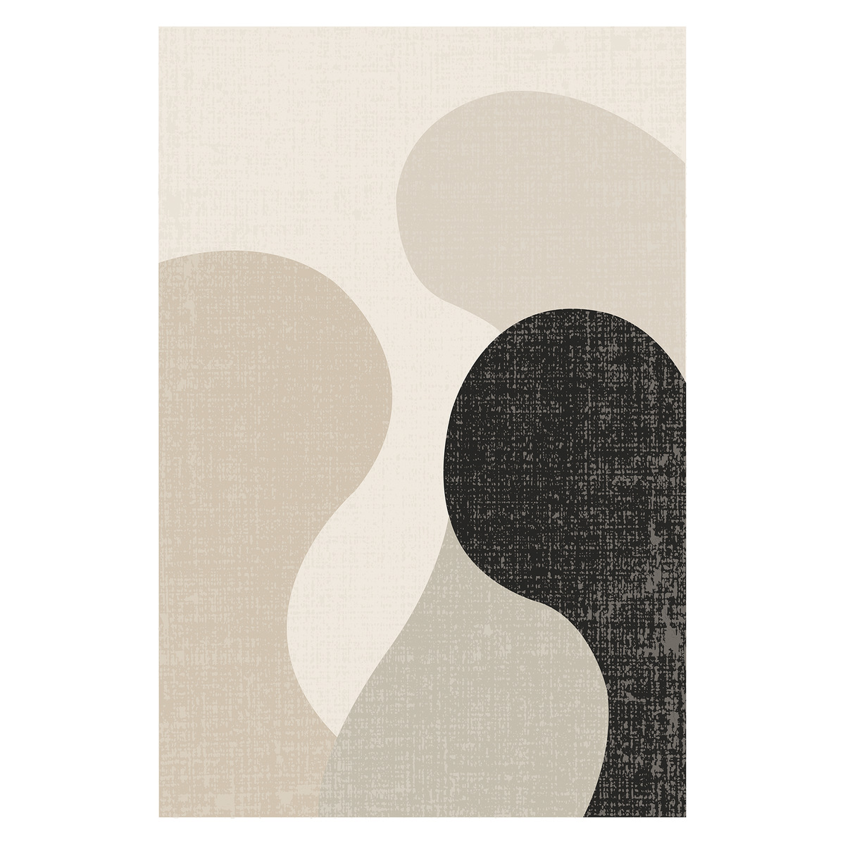 Neutral Organic Shapes Area Rug