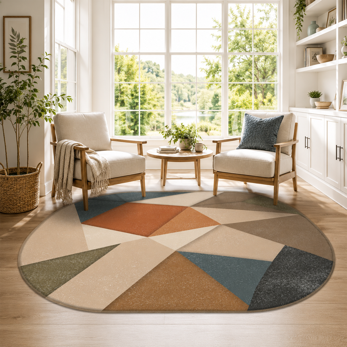 Flowing Wave Abstract Rug