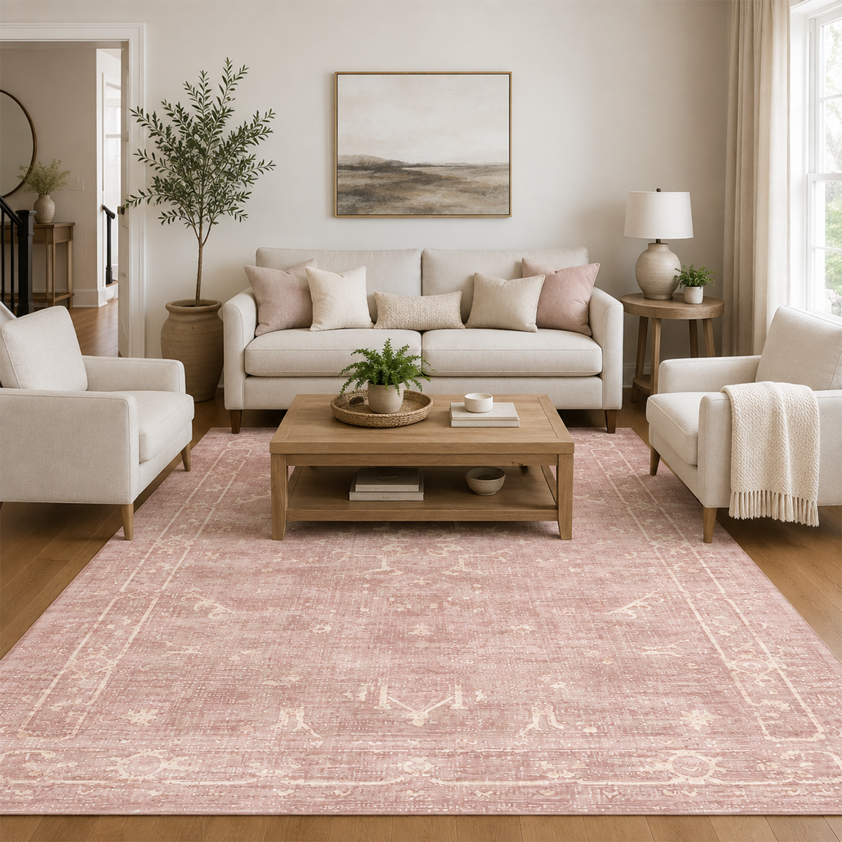 Blush Vintage Medallion Rug
