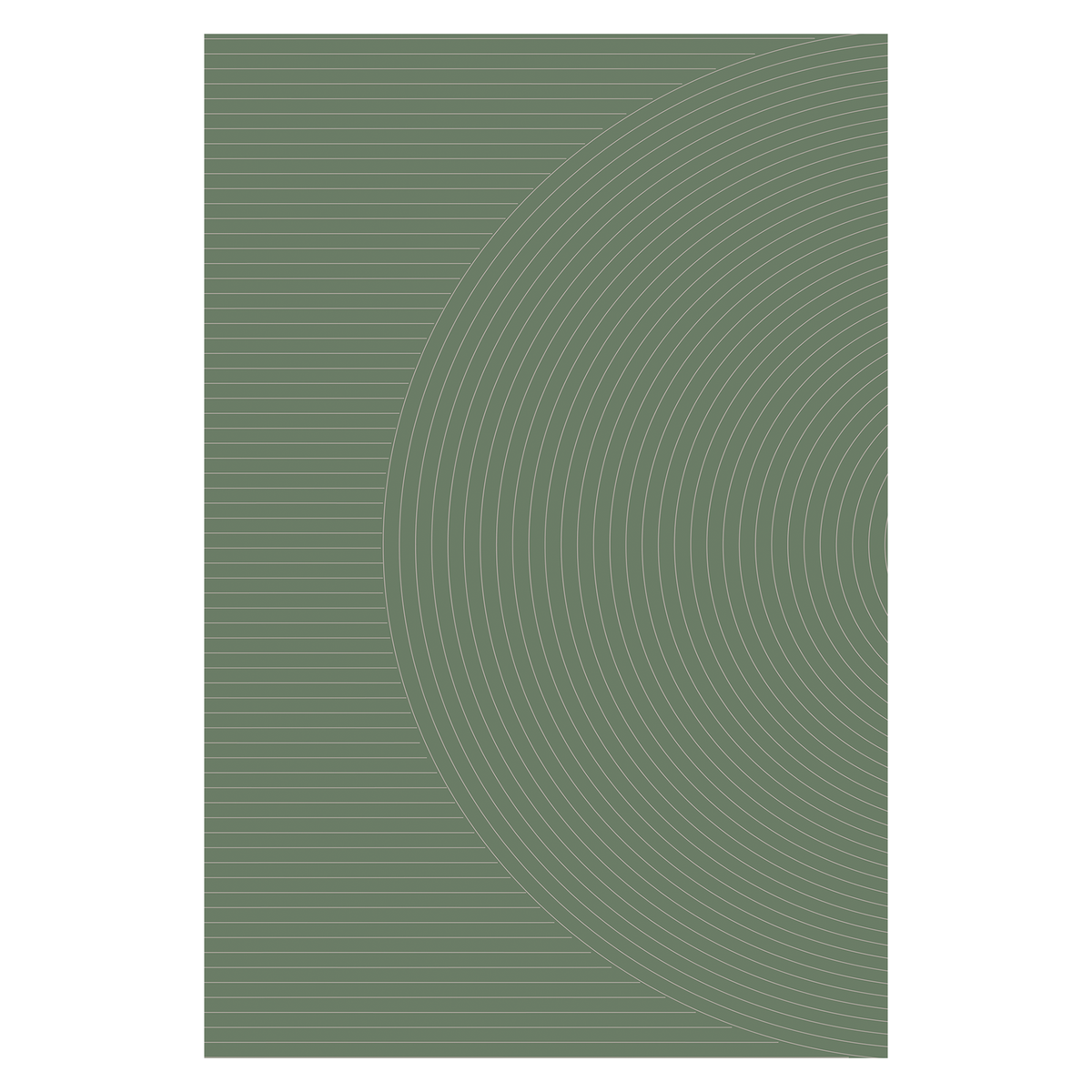 Sage Ripple Line Rug