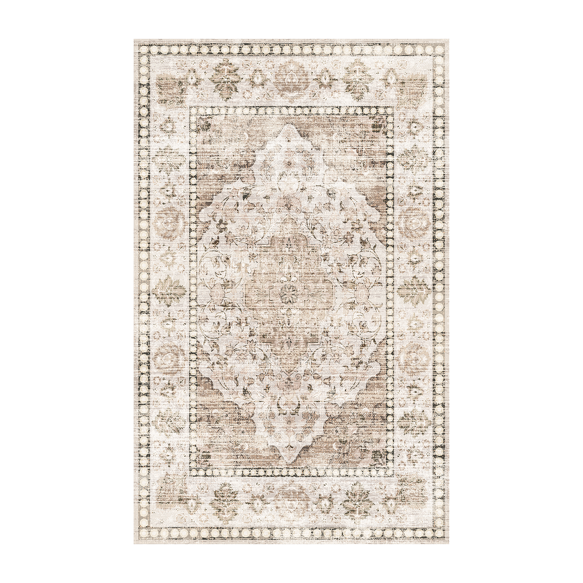 Antique Ivory Floral Rug