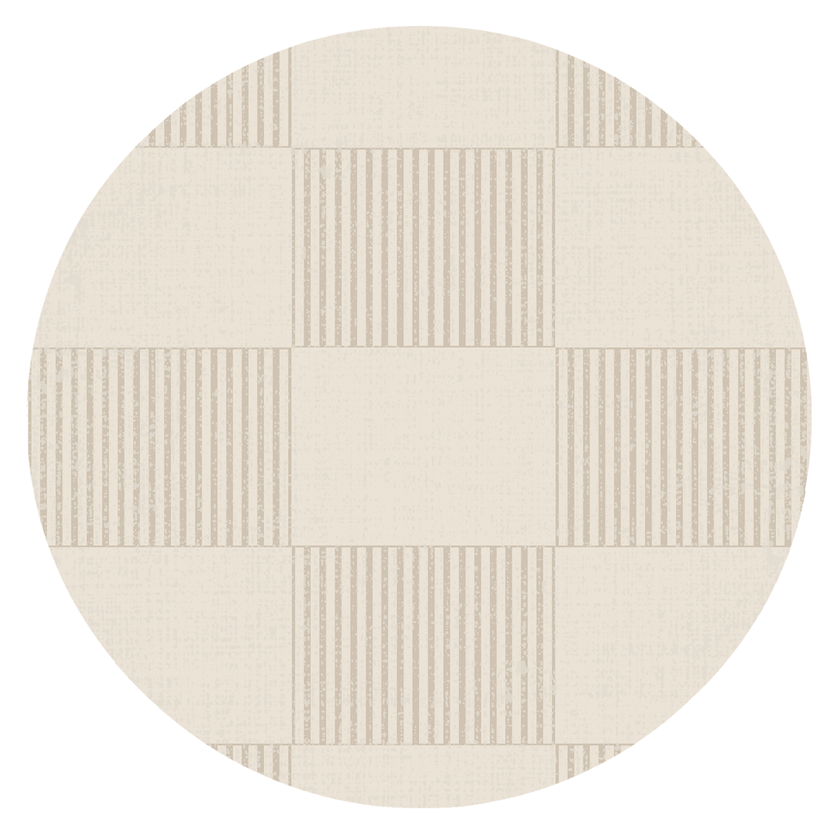 Ivory Pinstripe Check Rug