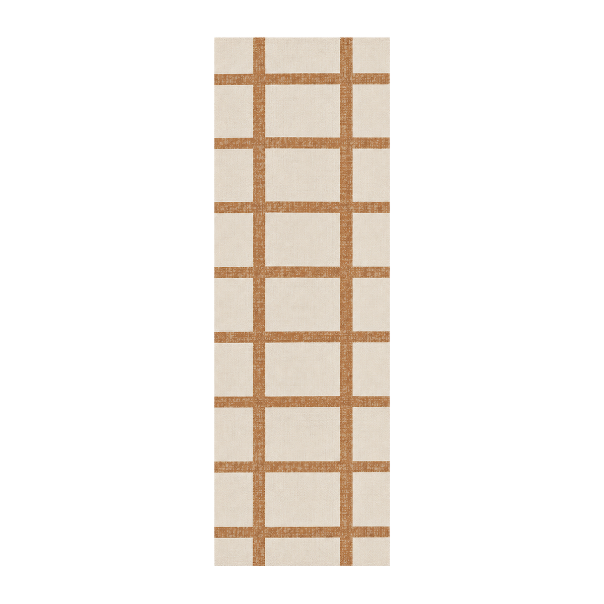 Camel Grid Check Rug