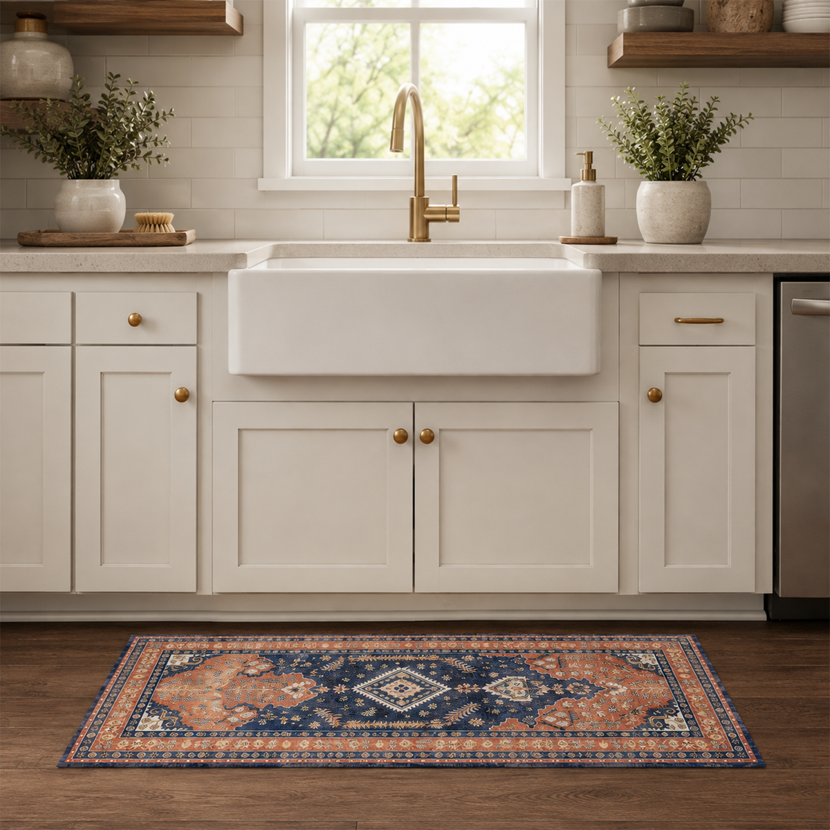 Terracotta Heritage Medallion Rug