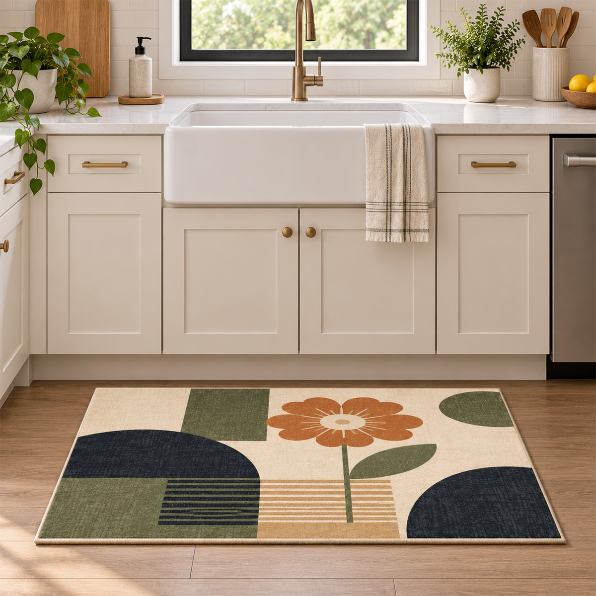 Retro Daisy Garden Rug