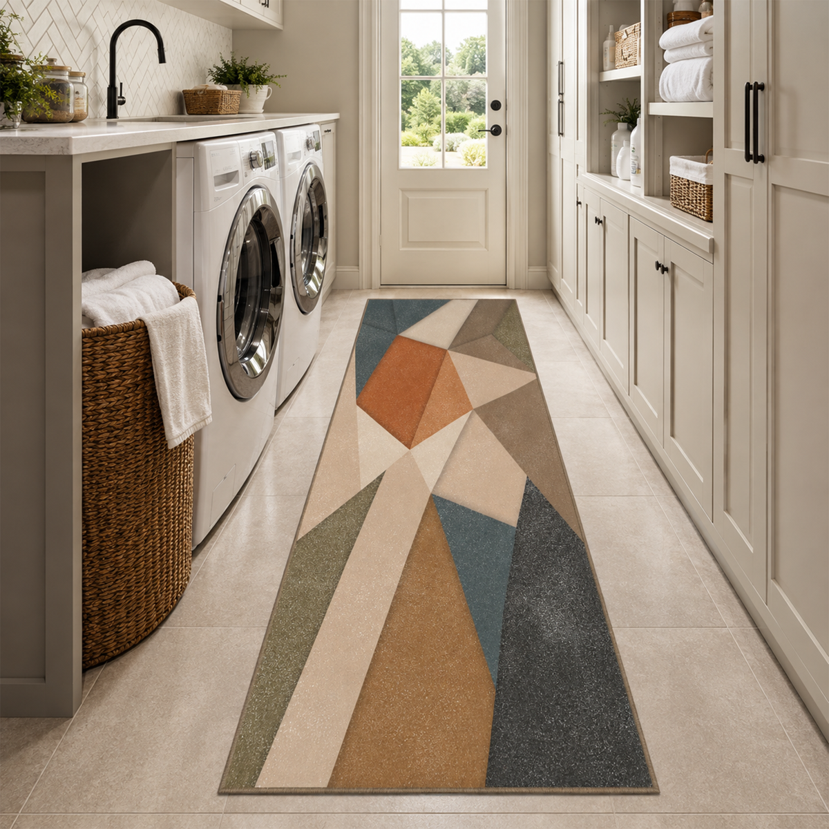 Flowing Wave Abstract Rug
