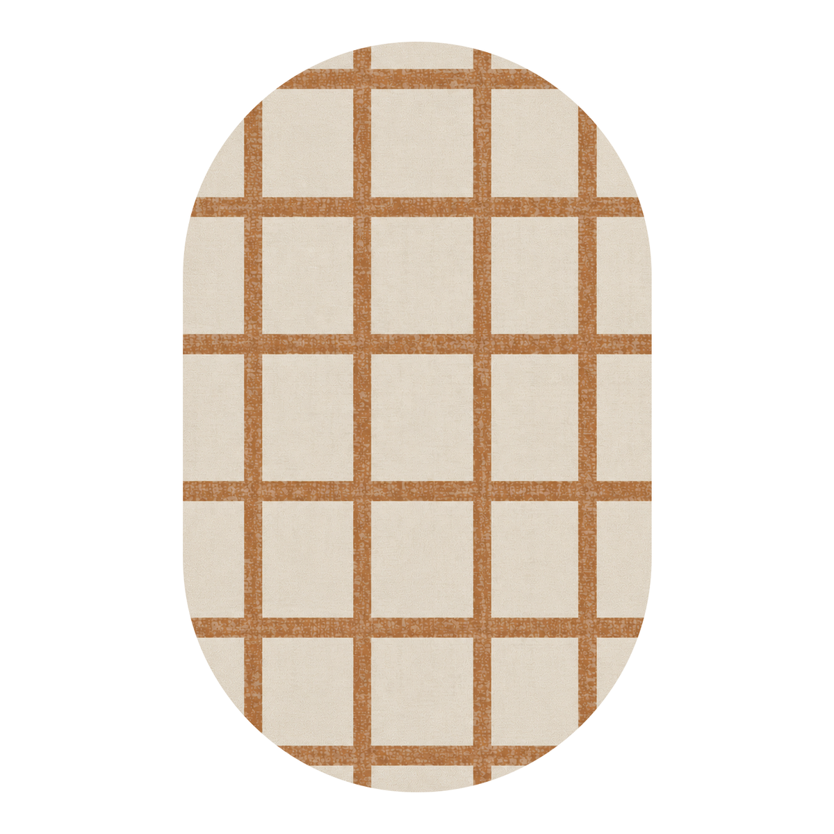 Camel Grid Check Rug