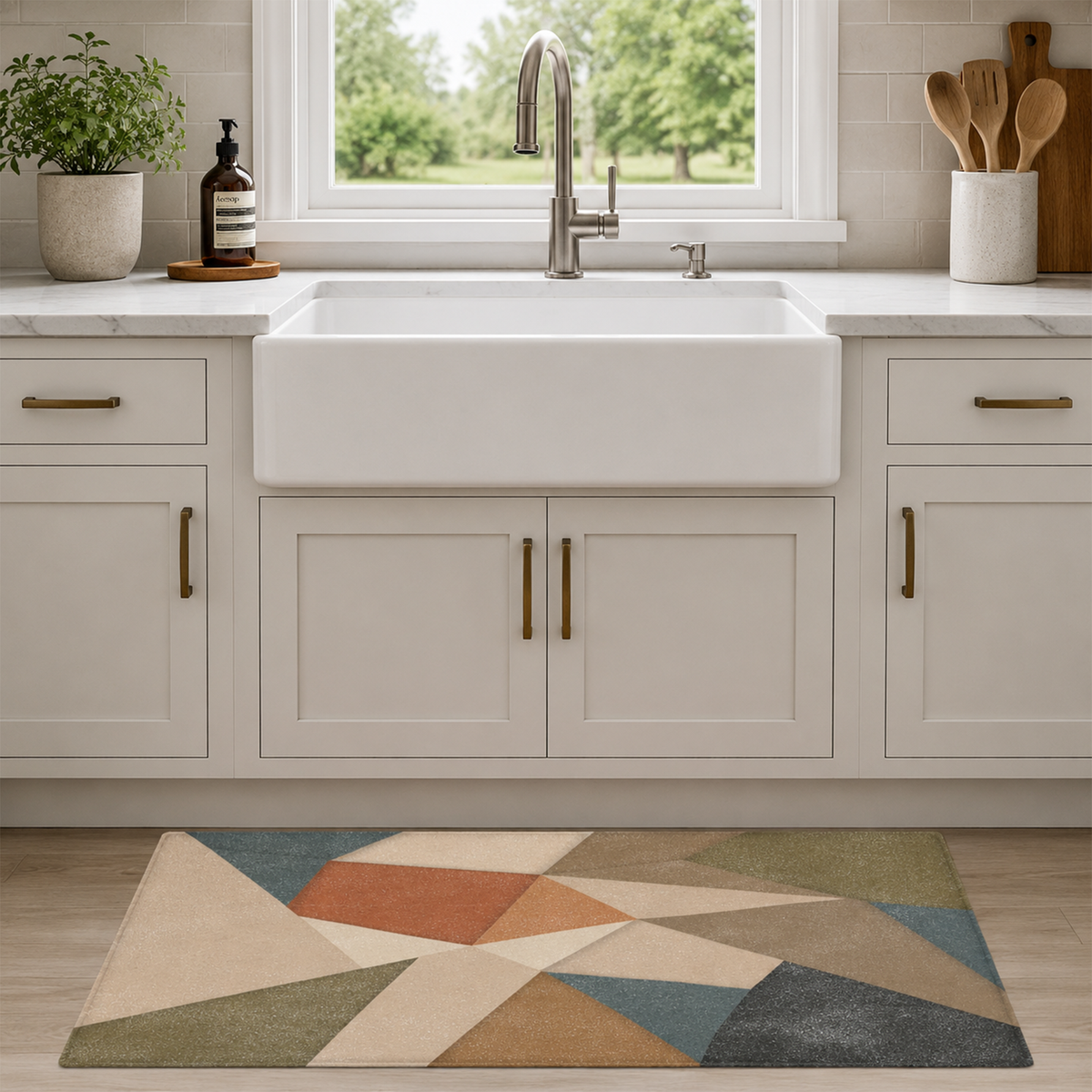 Flowing Wave Abstract Rug