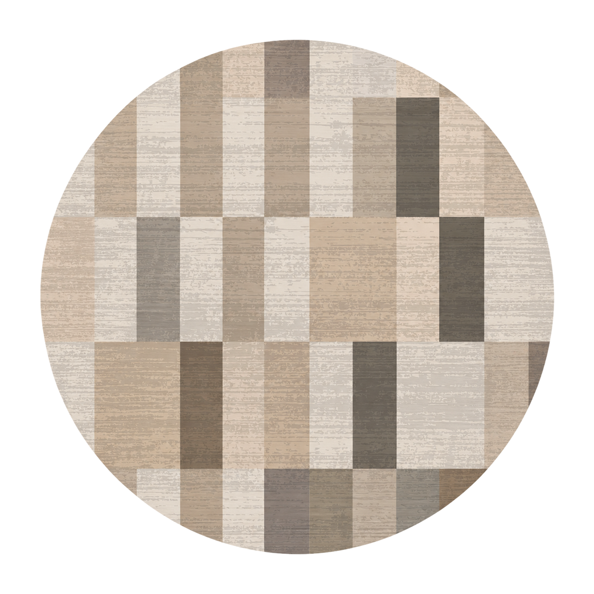 Tonal Patchwork Grid Rug