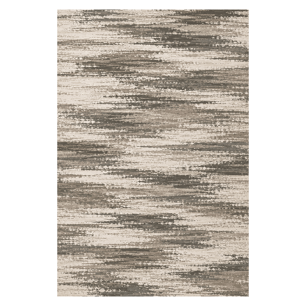 Taupe Brushstroke Abstract Rug
