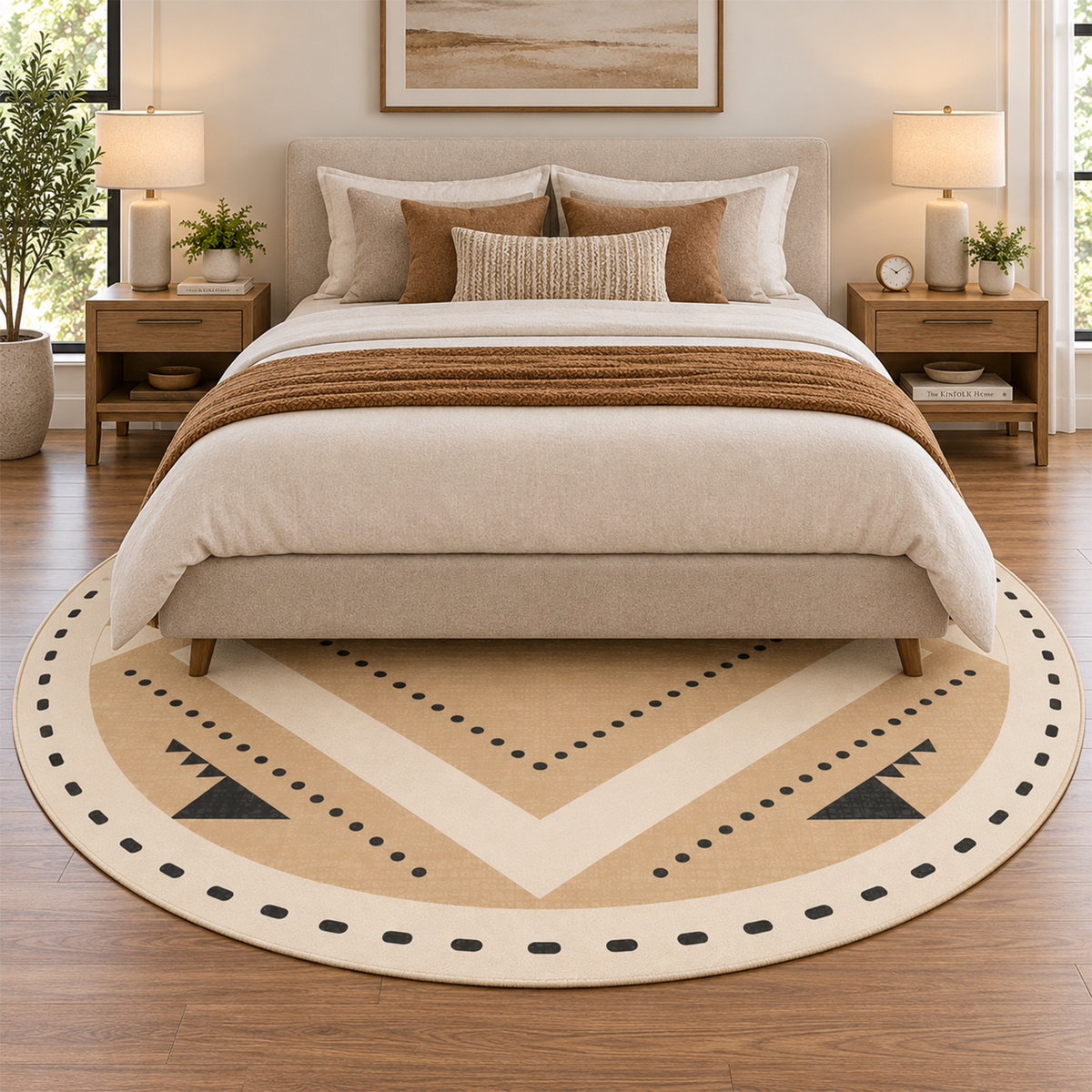 Tribal Diamond Border Rug