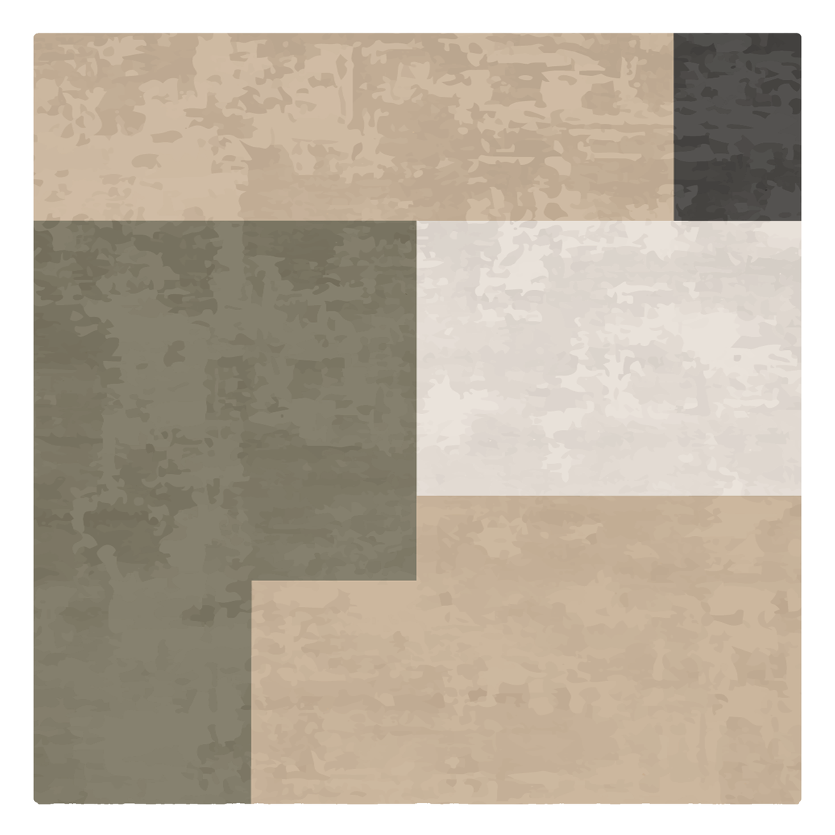 Textured Color Block Area Rug