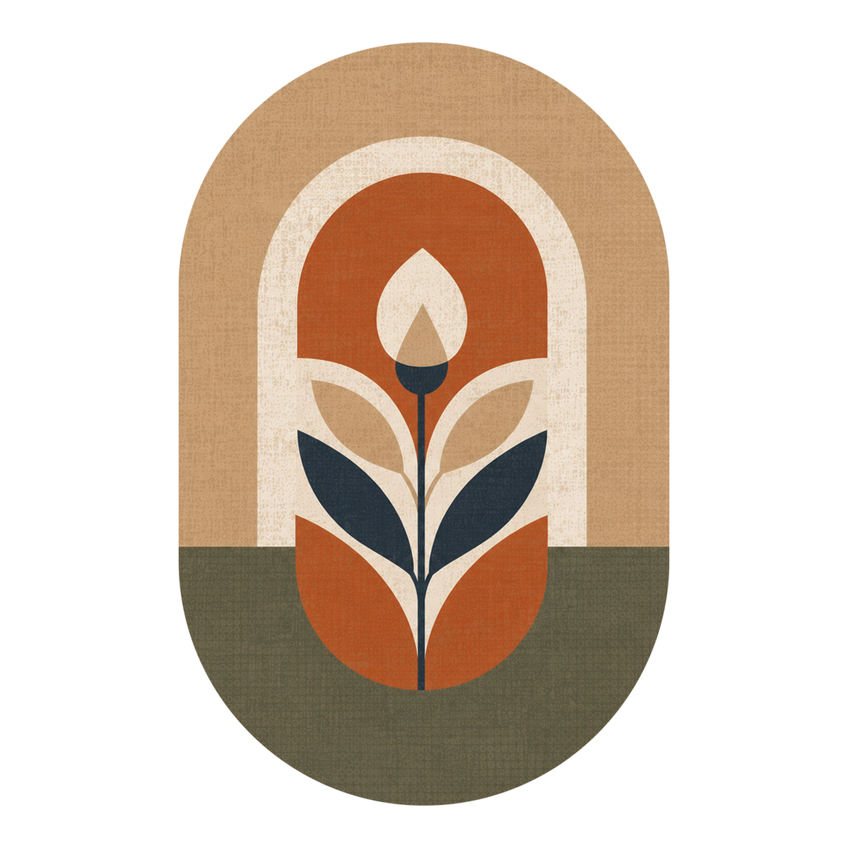 Retro Bloom Arch Rug