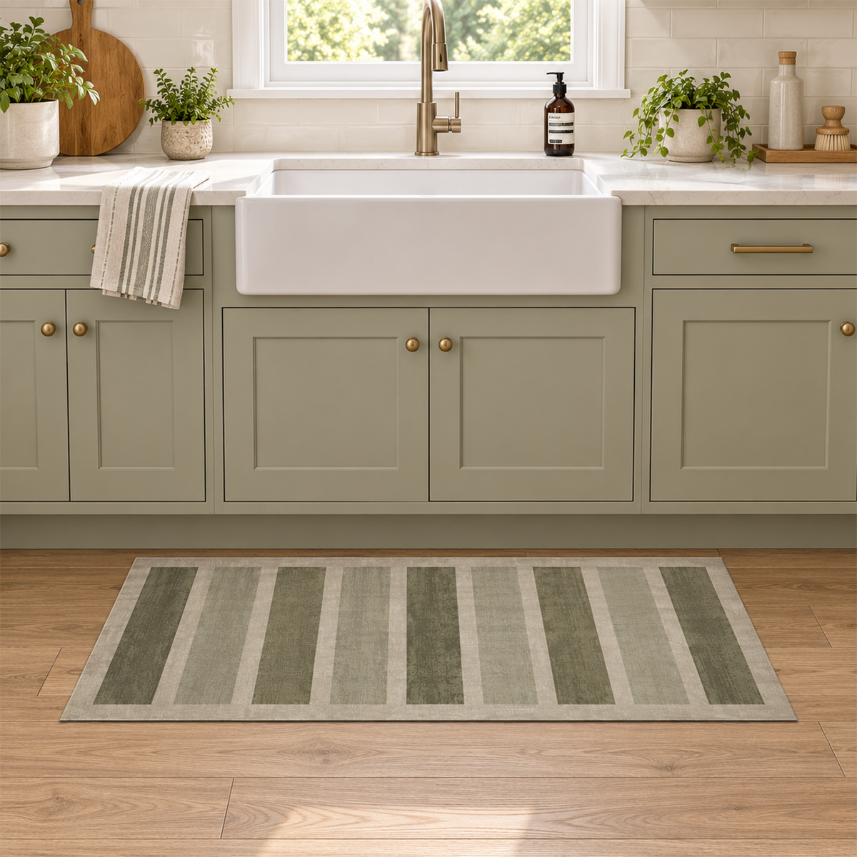 Olive Band Area Rug