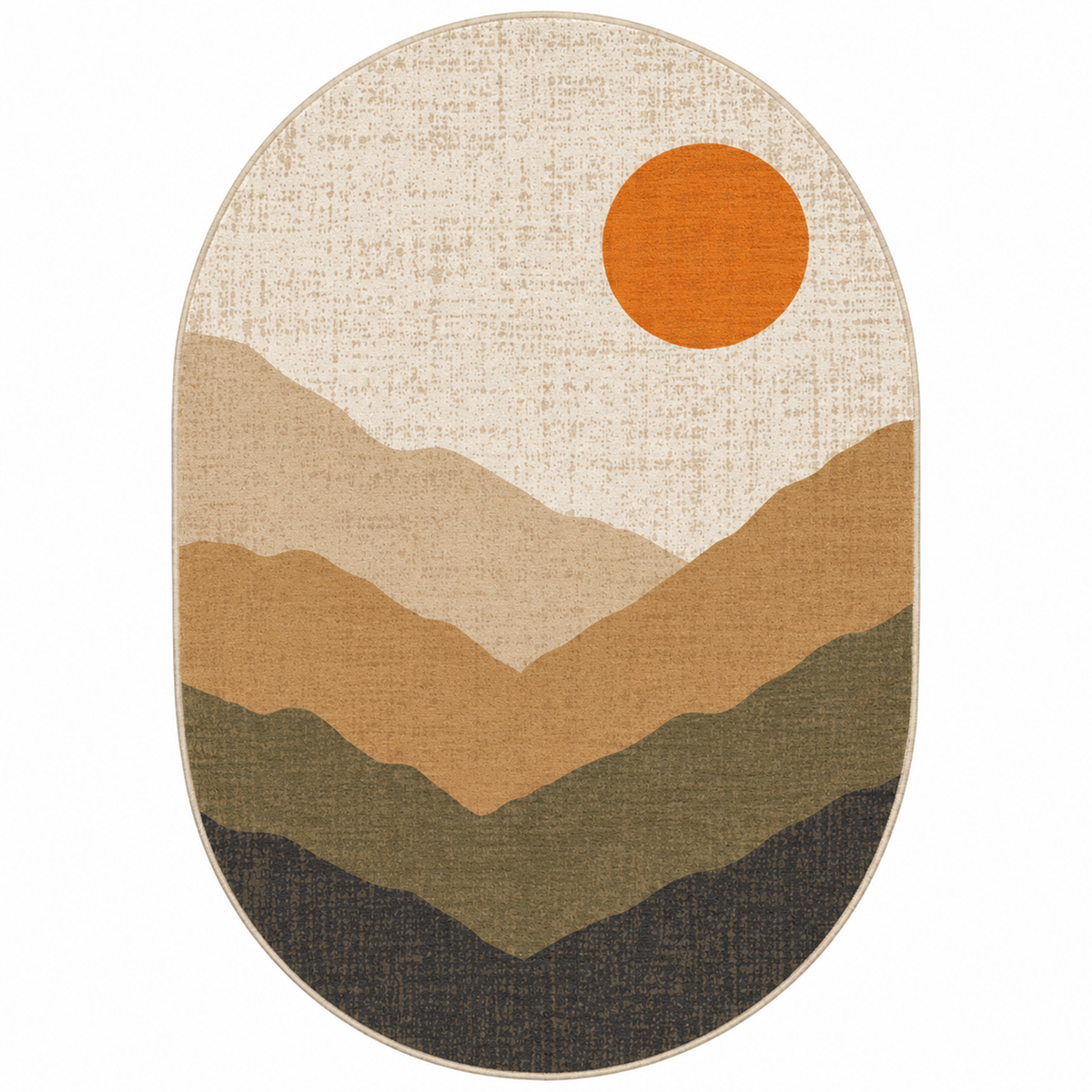 Sunset Mountain Landscape Rug