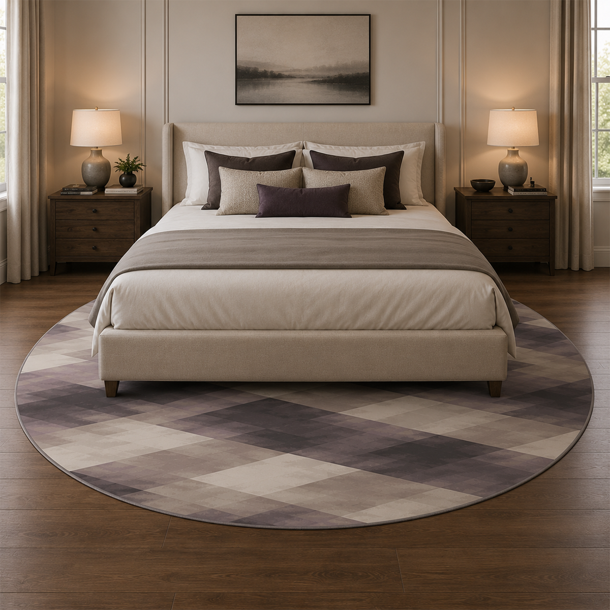 Mauve Prism Geometric Rug