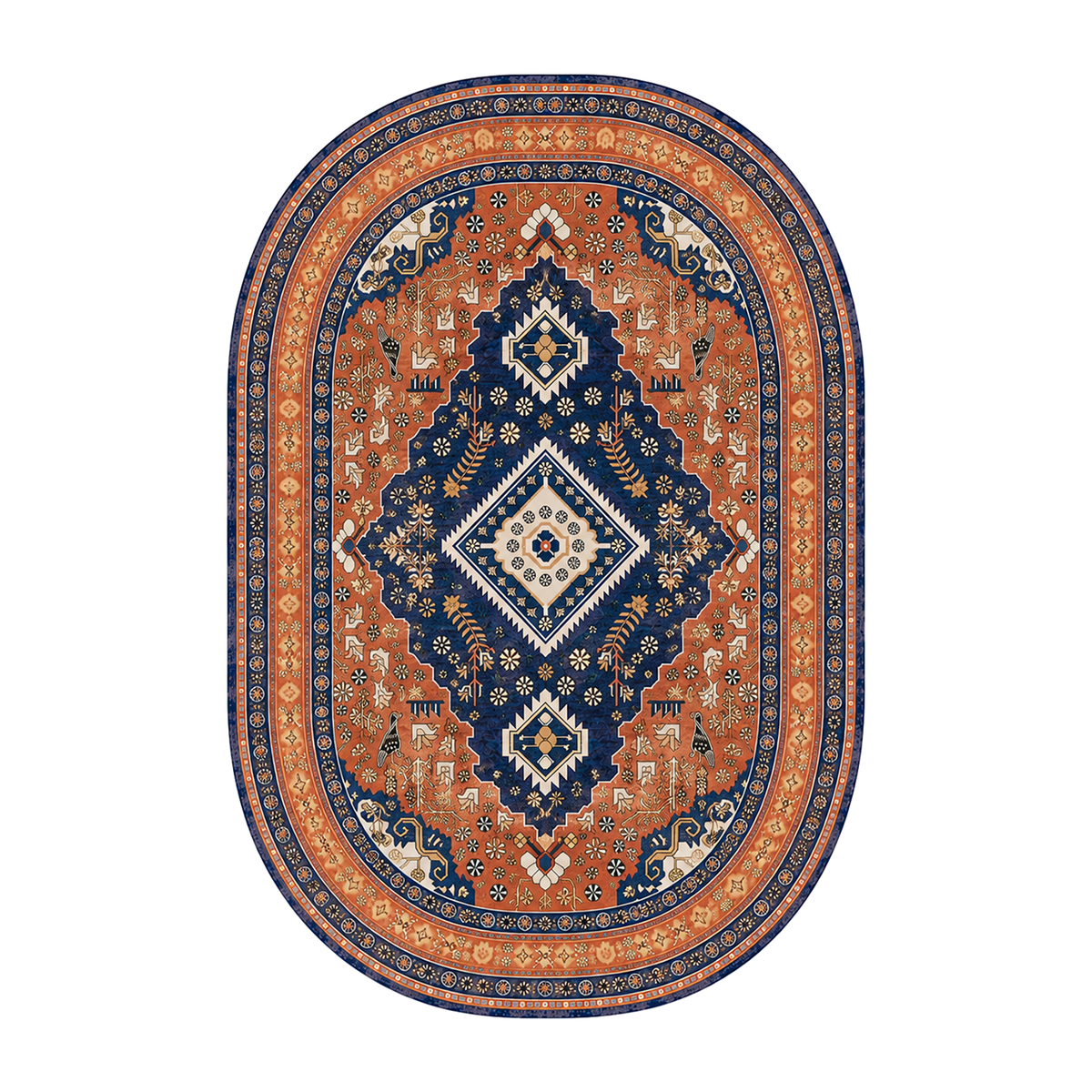 Terracotta Heritage Medallion Rug
