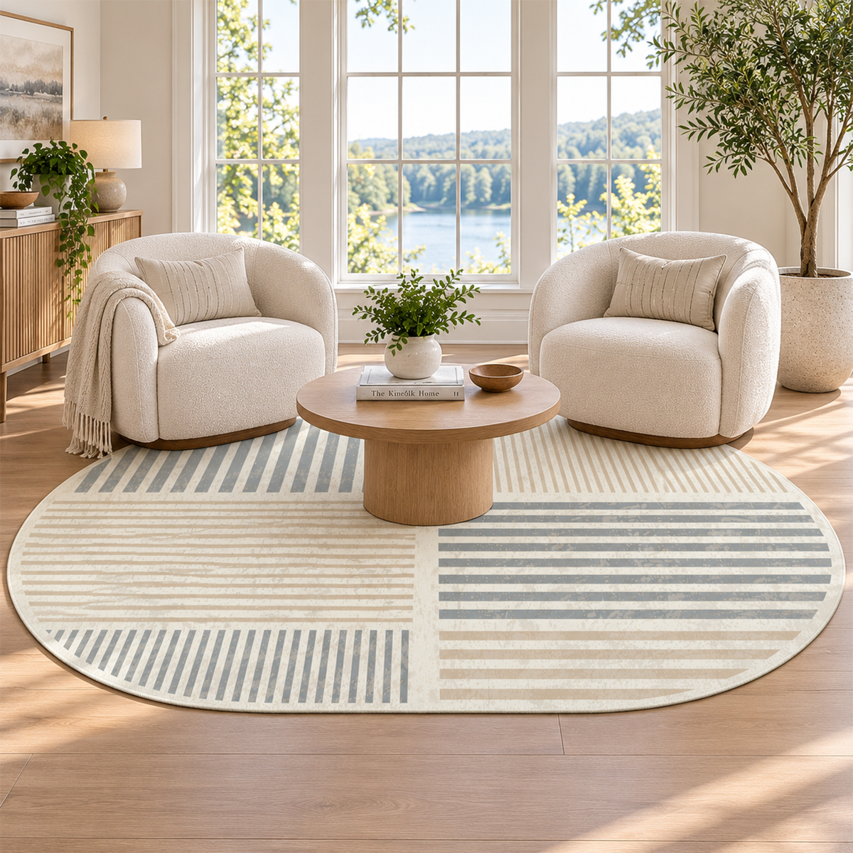 Crosshatch Stripe Rug