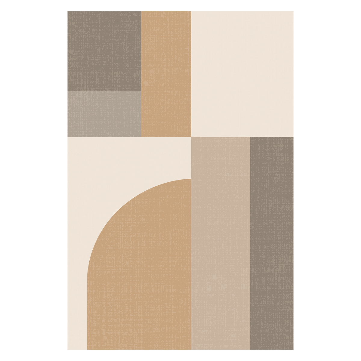 Modern Neutral Curve Rug